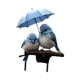 thumbnail image 4 of Bluebird plano 2D con escena de paraguas, decoración de estaca de jardín, césped acrílico, fácil de instalar, letrero creativo para patio, estaca para, 4 of 5