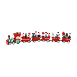 Bothyi - Pequeño Regalo De Tren Adorno De Tren Navideño De Madera Para Escritorio Fiesta De Navidad 31X3X5,5Cm