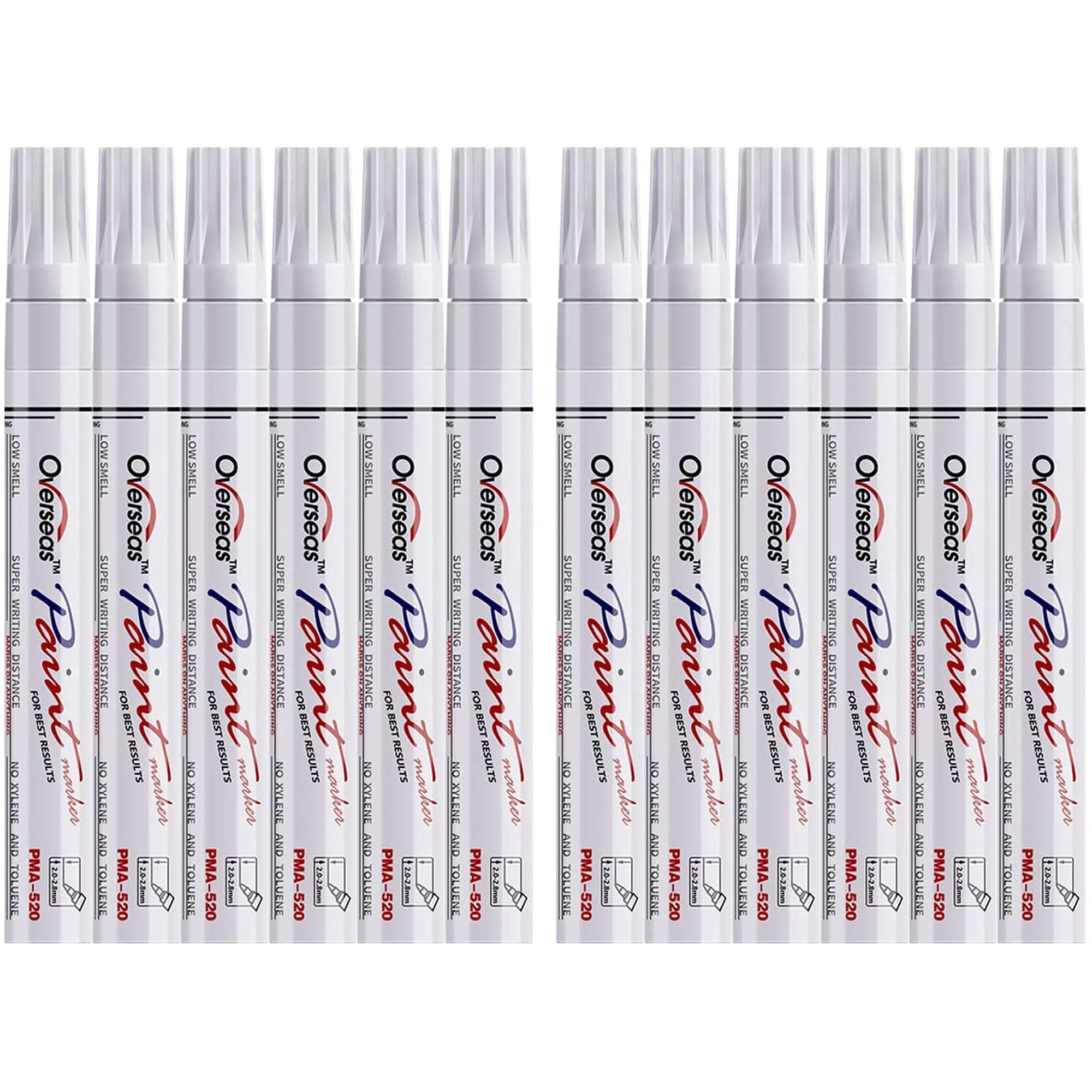 Bolígrafos De Pintura Lesun Overseas, Blancos, Impermeables A Base De Aceite, Paquete De 12