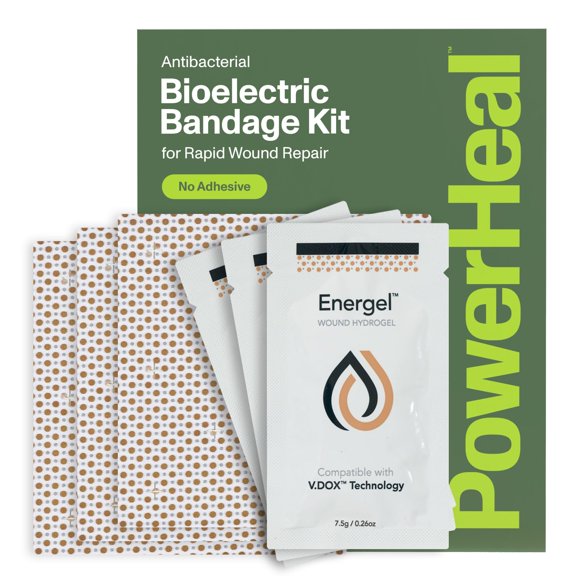 Kit de vendaje bioeléctrico PowerHeal para el cuidado de heridas, paquete de 3