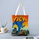 thumbnail image 2 of The Tick Bolso de tela con estampado de lienzo para mujer, bolsa de compras reutilizable y estética, con cremallera interior, regalo para mujer,38*45cm., 2 of 6