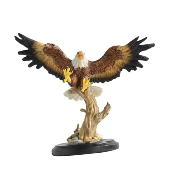 Estatua de águila retro, escultura de águila de simulación, artesanías de resina de estante, adornos de mesa de estantería, recuerdos de decoración 25cm x 125cm x 215cm