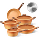 thumbnail image 1 of Bateria Cocina Antiadherente Ceramica 9 Pcs Naranja, 1 of 3