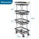 thumbnail image 5 of Carrito utilitario rodante Fruit Basket SAYZH de 4 niveles, metal negro, 5 of 9