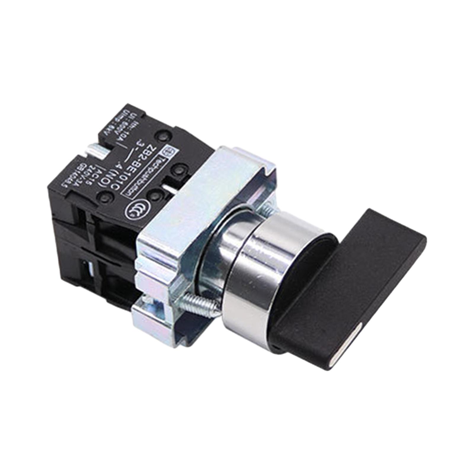 Ioensy - Interruptor Selector Momentáneo Con Bloqueo Automático, Interruptor Selector Giratorio De 600V 10A