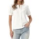 thumbnail image 1 of Tops de verano para mujeres con mangas cortas abullonadas, blusa casual elegante con cuello en V, atuendos texturizados 2026 XS blanco, 1 of 6