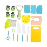 Magideal - Juguetes De Cocina De Imitación, Juego De Utensilios Realistas, Juguete Sensorial Montessori, Tabla De Cortar Para Niños De Más De 3 Años, Vacaciones , 17 Piezas