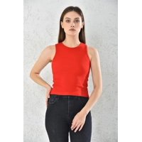 Home Fashion - Polera Musculosa Mujer Rojo Sin Mangas Talla S