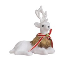 Magideal - Estatua De Alce Navideño Figura De Alce Navideño Ciervo Navideño Para Centro De Mesa , Alce Acostado