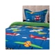 thumbnail image 2 of Plumón Infantil Sherpa Doral Avionetas 1.5 Plazas Azul/Verde, 2 of 5