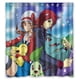 thumbnail image 1 of Cortina de ducha de Pokémon con diseño de anime, juego de cortinas de baño con ganchos, tamaño 66 x 72 pulgadas, 1 of 3