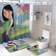 thumbnail image 1 of Mulan Princesa Disney-theme 4-Piece Shower Curtain Set with Rugs, Waterproof Bathroom Decor Set Includes Bath Mat, U-Shaped Rug, Toilet Lid Cover and Curtain with Hooks, 1 of 6