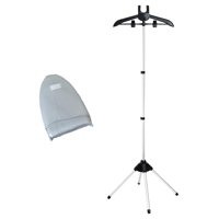 Magideal - Soporte De Mano Para Vaporizador De Ropa, Colgador De Ropa Para Vaporizador Con Guantes Para Planchar, Soporte Para Máquina De Planchar Plegable Extra Negro