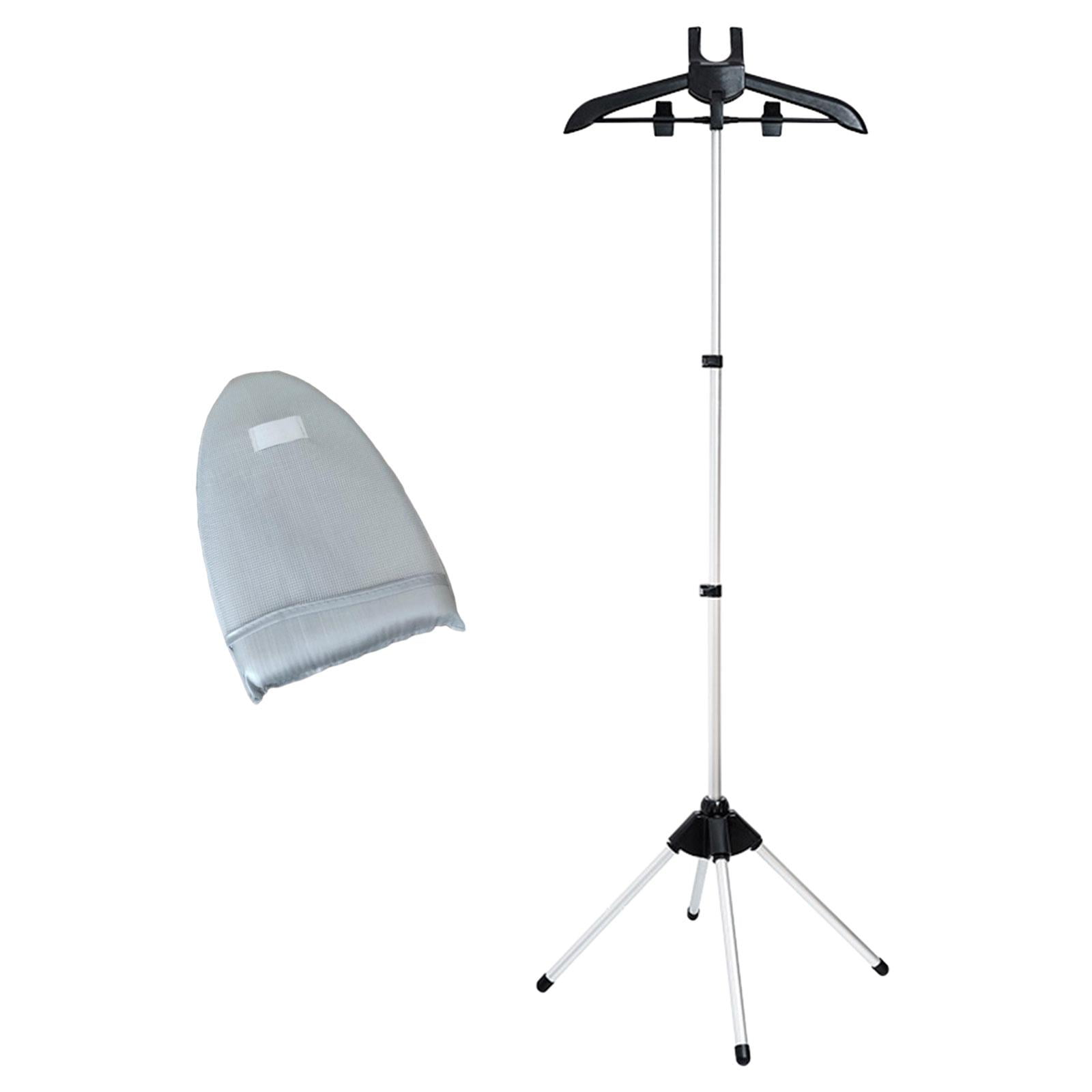 Magideal - Soporte De Mano Para Vaporizador De Ropa, Colgador De Ropa Para Vaporizador Con Guantes Para Planchar, Soporte Para Máquina De Planchar Plegable Extra Negro