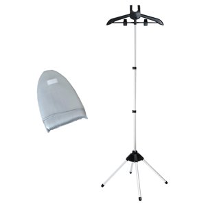 Magideal - Soporte De Mano Para Vaporizador De Ropa, Colgador De Ropa Para Vaporizador Con Guantes Para Planchar, Soporte Para Máquina De Planchar Plegable Extra Negro