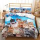 thumbnail image 1 of Cute Dog Group Photo Animal Blue Sky Quilt Duvet Cover Set Doona Cover Soft3-Piece Bedding Set, 1 of 4