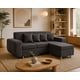 thumbnail image 3 of Sofá en L 3 cuerpos tela gris living moderno, 3 of 4
