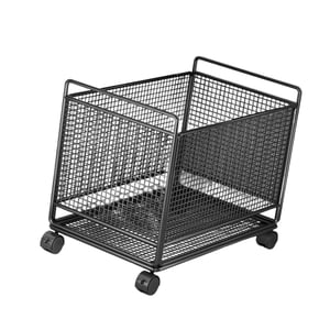 Bothyi - Cesta De Lavandería Con Ruedas Para Sala De Estar, Entrada Y Baño, L, Color Negro