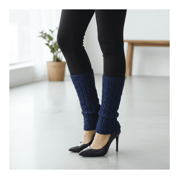 Polainas Calentadores Tejido Trenzado Colores Variados Mujer Niña Elegante 100% Lana