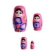 thumbnail image 3 of 4x Muñeca Matryoshka Muñeca Anidada Coleccionable Juguete Para Decoración De Escritorio Rosa, 3 of 5