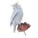thumbnail image 4 of búho artificial resina de pájaro realista taxidermia jardín decoración blanco, 4 of 5