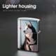 thumbnail image 4 of Husky siberiano-theme Copper Metal Lighter Shell, Premium Replacement Refillable Lighter Case with Durable Metal Construction, Compatible with Zippo and Most Standard Lighter Models, 4 of 6