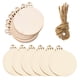 thumbnail image 3 of 50 Etiquetas Redondas De Madera Navideñas, Adornos Colgantes De Chips Naturales DIY, 3 of 4