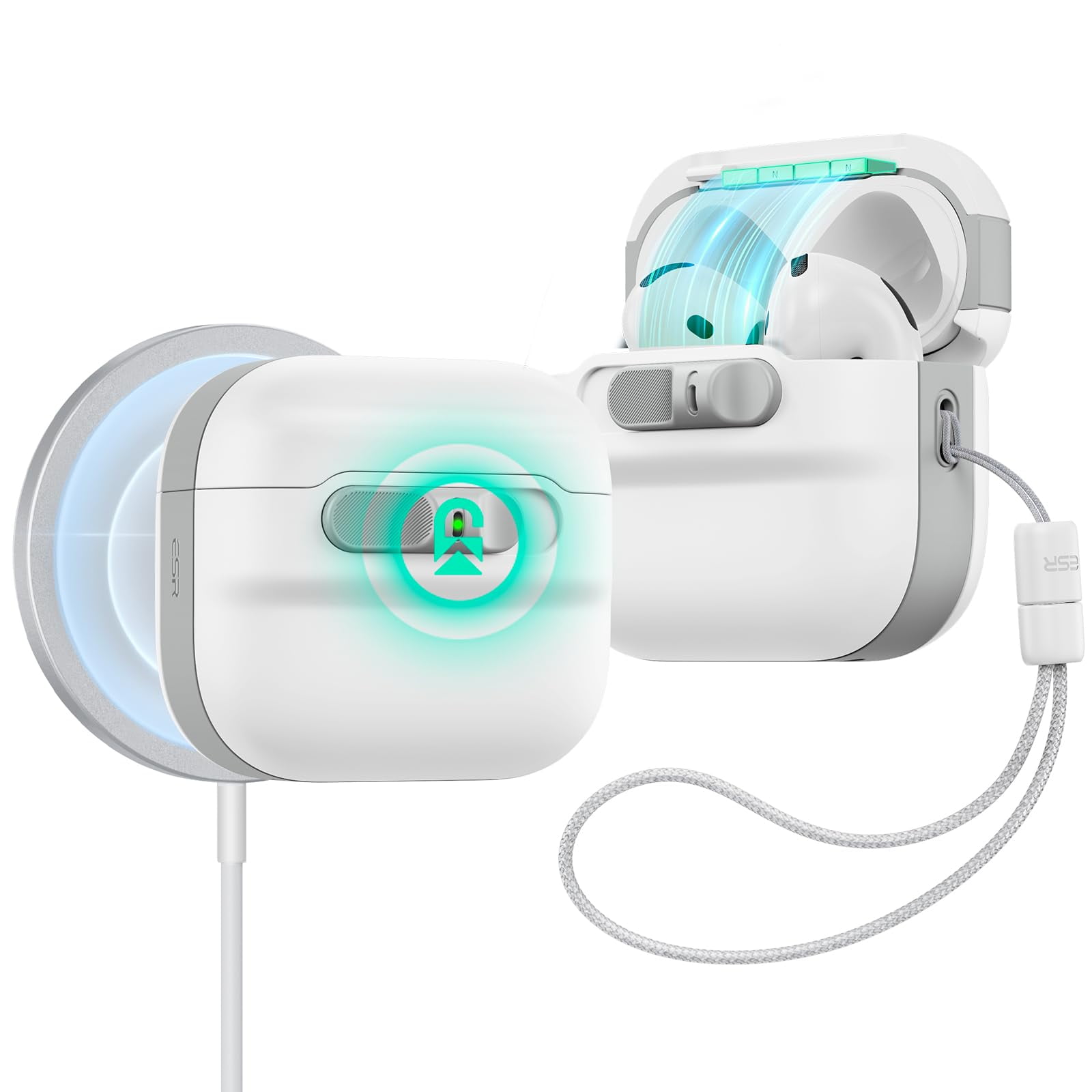 Funda Esr Para Airpods 4 Compatible Con Airpods 4 Gen 2024 Blanca