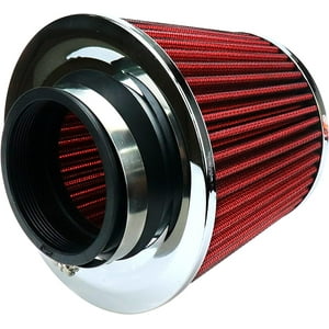 A Los Pits! - Filtro De Aire Conico Rojo 75Mm Auto Tuning Alto Flujo