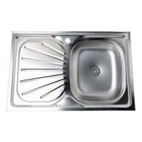 Taumm - Lavaplatos Simple Sobrepuesto 80X50 Cm Secador Izquierdo