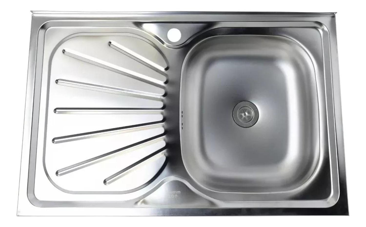 Taumm - Lavaplatos Simple Sobrepuesto 80X50 Cm Secador Izquierdo