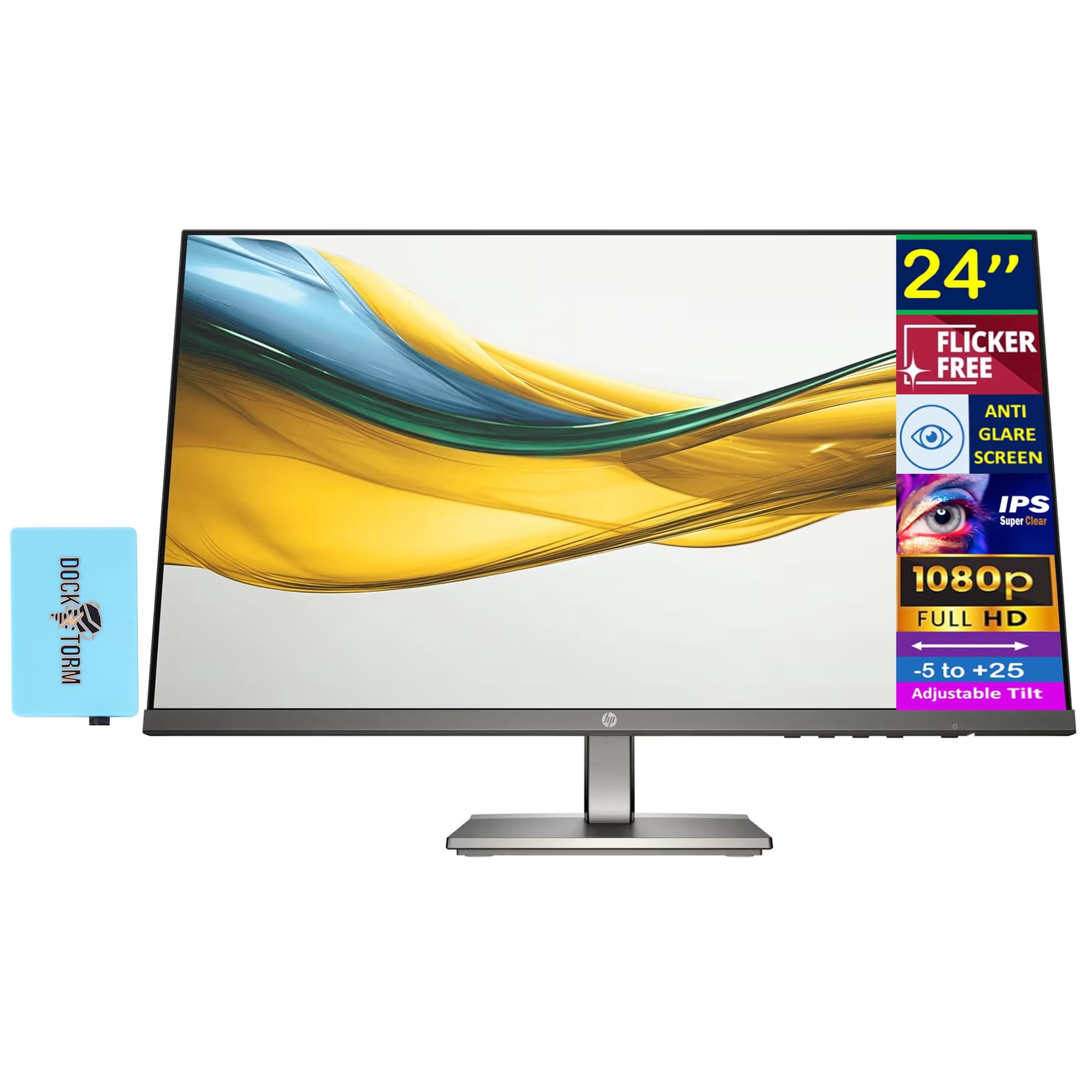 Monitor Hp 24 Fhd Ips 1920 X 1080 De 24 Pulgadas Con Hub Usb Dockztorm