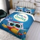 thumbnail image 3 of Eva el Búho Conjunto de sábanas temático, trío de piezas, cómodo y amigable con la piel, diseño único, regalo de decoración para el hogar para familiares, amigos y fans,173cm *218cm, 3 of 6