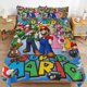 thumbnail image 1 of Super Mario 3-Piece Comforter Set for Bedroom Super Mario Bedding Set for Kids Adults Soft Microfiber Duvet Cover Set with Zipper Closure, 1 of 5