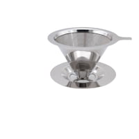 Xusx111 - Verter Sobre El Goteador De Café, Filtro De Café De Acero Inoxidable Sin Papel Con Soporte De Taza Antideslizante Doble Capa Reutilizable Cafetera De Malla Para La Oficina En El Hogar Que Vi