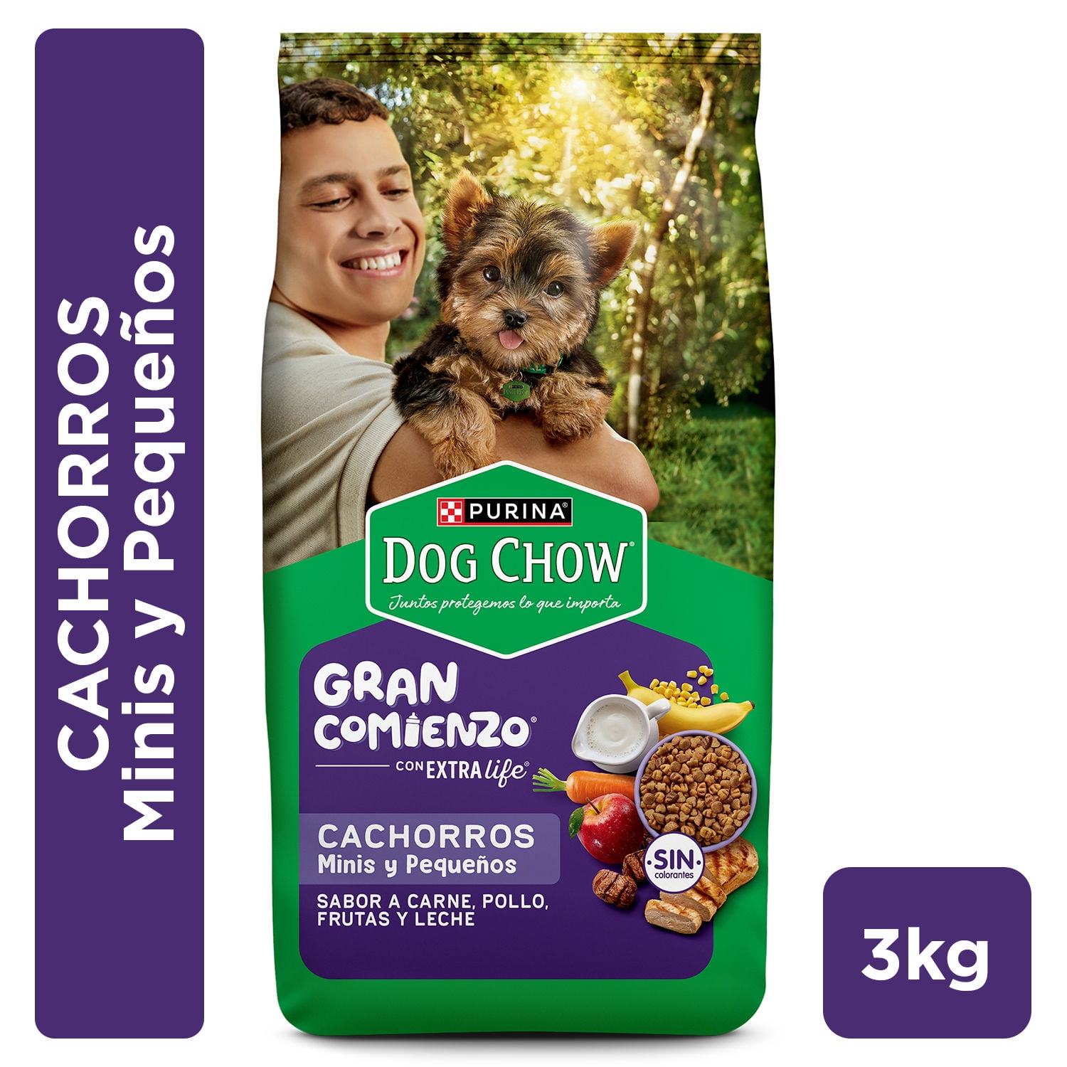 Alimento Seco Cachorro Raza Pequeña Carne Y Pollo Bolsa 3 Kg Dog Chow