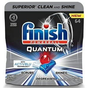 Tabletas Para Lavavajillas Finish Quantum 64Ct Ultimate Clean & Shin