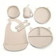 thumbnail image 1 of 1/7pcs Silicone Feeding Set, Baby Cat Design Silicone Tableware, Toddlers Led Weaning Supplies With Suction, Bowl Divided Plate Adjustable Bib, Soft Spoon Fork Water Cup, TYRY.HU Unbreakable Dishes, 1 of 5