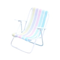 Magideal - 1/12 Silla De Playa Mini Silla De Metal Para Fairy Garden Architectural Diy Project Stripes Rayas