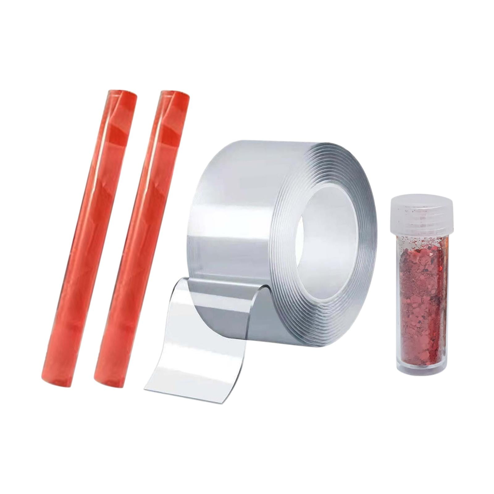 Bothyi - Soplar Burbujas Cinta De Doble Cara Relajante Tiras De Cintas Sin Rastro Manualidades Diy 2mmx3cmx5meters