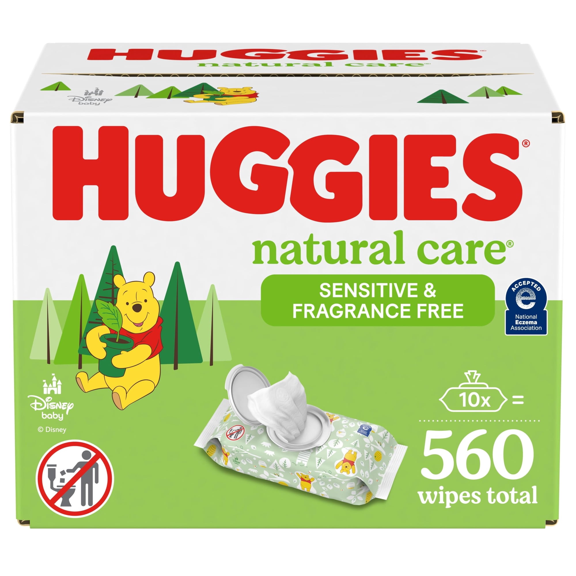 Toallitas Para Bebés Huggies Natural Care Sensitive Sin Perfume 560 Unidades