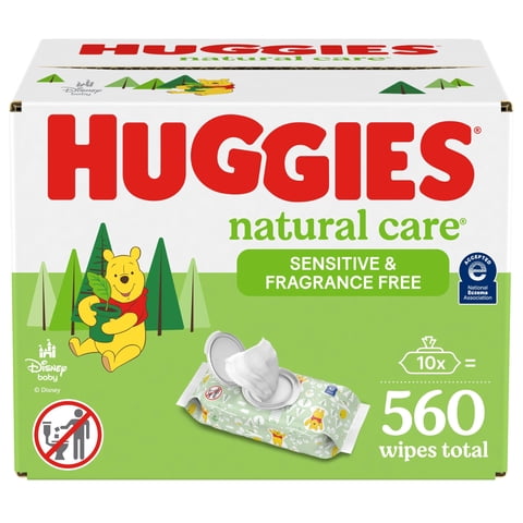 Toallitas Para Bebés Huggies Natural Care Sensitive Sin Perfume 560 Unidades