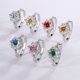 thumbnail image 2 of Anillos de Moissanita de Oro Blanco de 18K de 1 Quilate para Mujer Regalo Color D Claridad VVS1 Anillos de Diamante Anillo de Plata Esterlina S925 Joyería Anillos de Compromiso de Moissanita con, 2 of 8