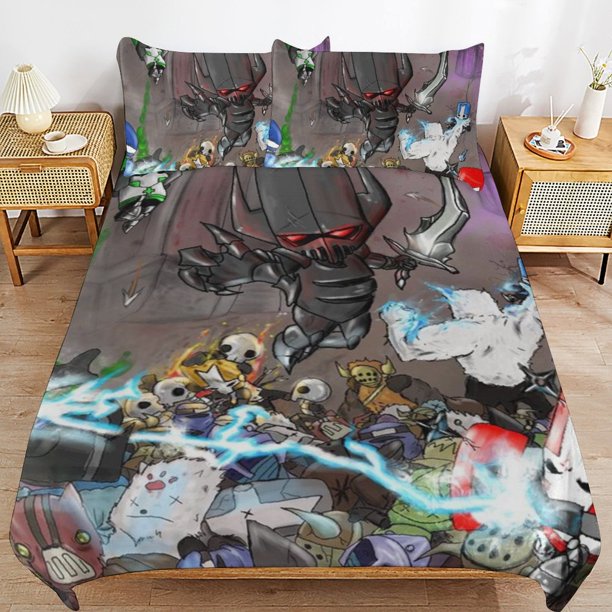 Castle Crashers Duvet Cover Set 3 Piece Bedding Set Double Sided Printing Decorative Comforter Cover Set