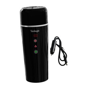 Magideal - Taza Calefactora Portátil Para Coche, Taza Para Uso Doméstico, Taza Eléctrica De Acero Inoxidable, Hervidor Calentado Para Té, Leche, Coches Familiare Con Agitación