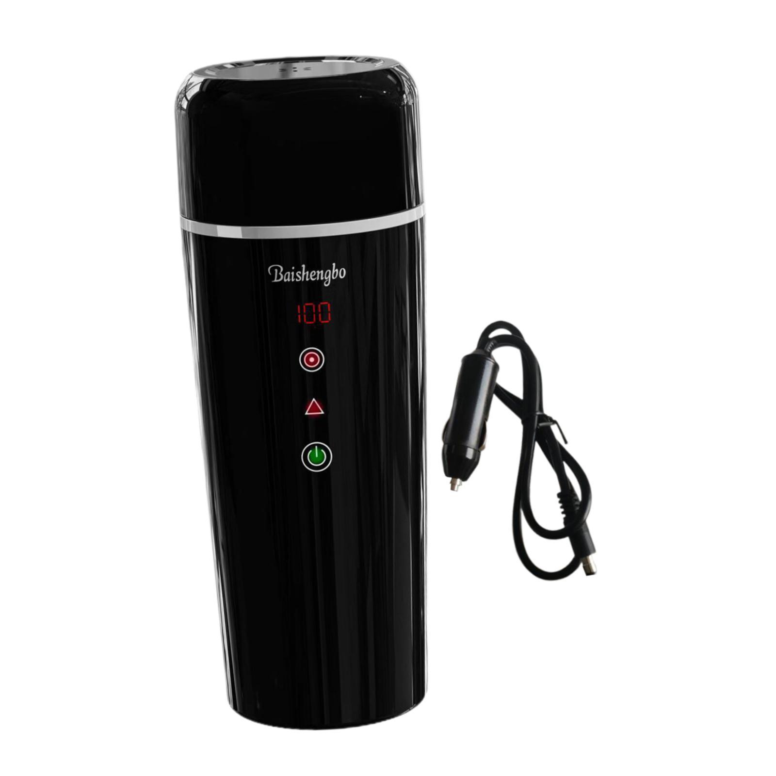 Magideal - Taza Calefactora Portátil Para Coche, Taza Para Uso Doméstico, Taza Eléctrica De Acero Inoxidable, Hervidor Calentado Para Té, Leche, Coches Familiare Con Agitación