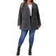 thumbnail image 2 of Abrigo largo de doble botonadura con solapa dentada para mujer de talla grande Agnes Orinda para un invierno elegante 1X Gris oscuro, 2 of 5