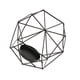 thumbnail image 3 of Boda Geométrica 3D Candelabro Geométrico Vela Soporte De Luz De Té Negro, 3 of 5