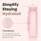 thumbnail image 4 of Botella de agua Hydracy 1000 ml con marcador de tiempo y tapa con pajita, 4 of 9