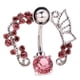 thumbnail image 1 of Chic Ahueca Hacia Fuera El Anillo Del Ombligo Del Zircon Del Acero Inoxidable El Diamante Rosado Del Ombligo, 1 of 5